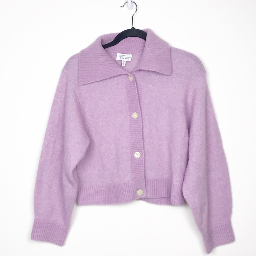 & Other Stories Alpaca Blend Wide Collar Cardigan